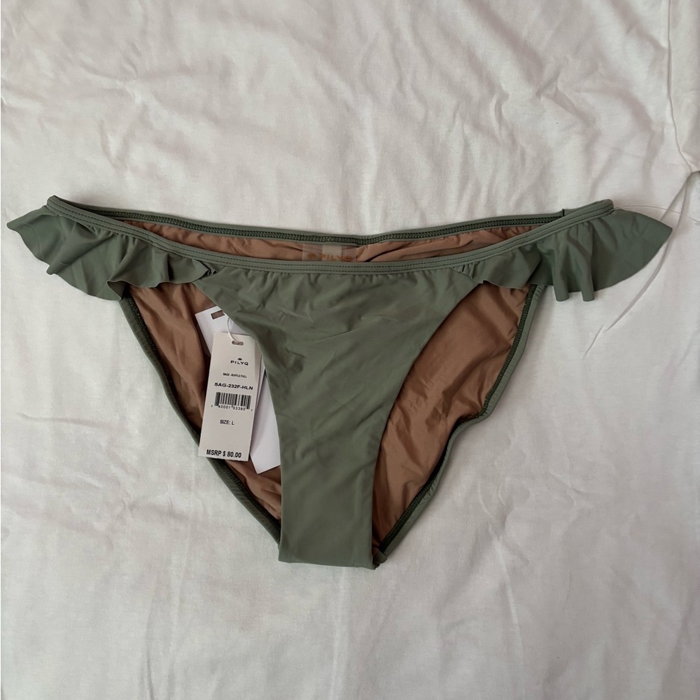 PILYQ Bikini Bottom Size Large NWT | PILYQ Women Swimwear | PILYQ Bikini NEW -